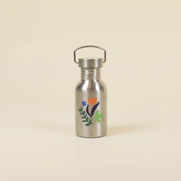 botella acero inoxidable 500 ml personalizada fondo beige