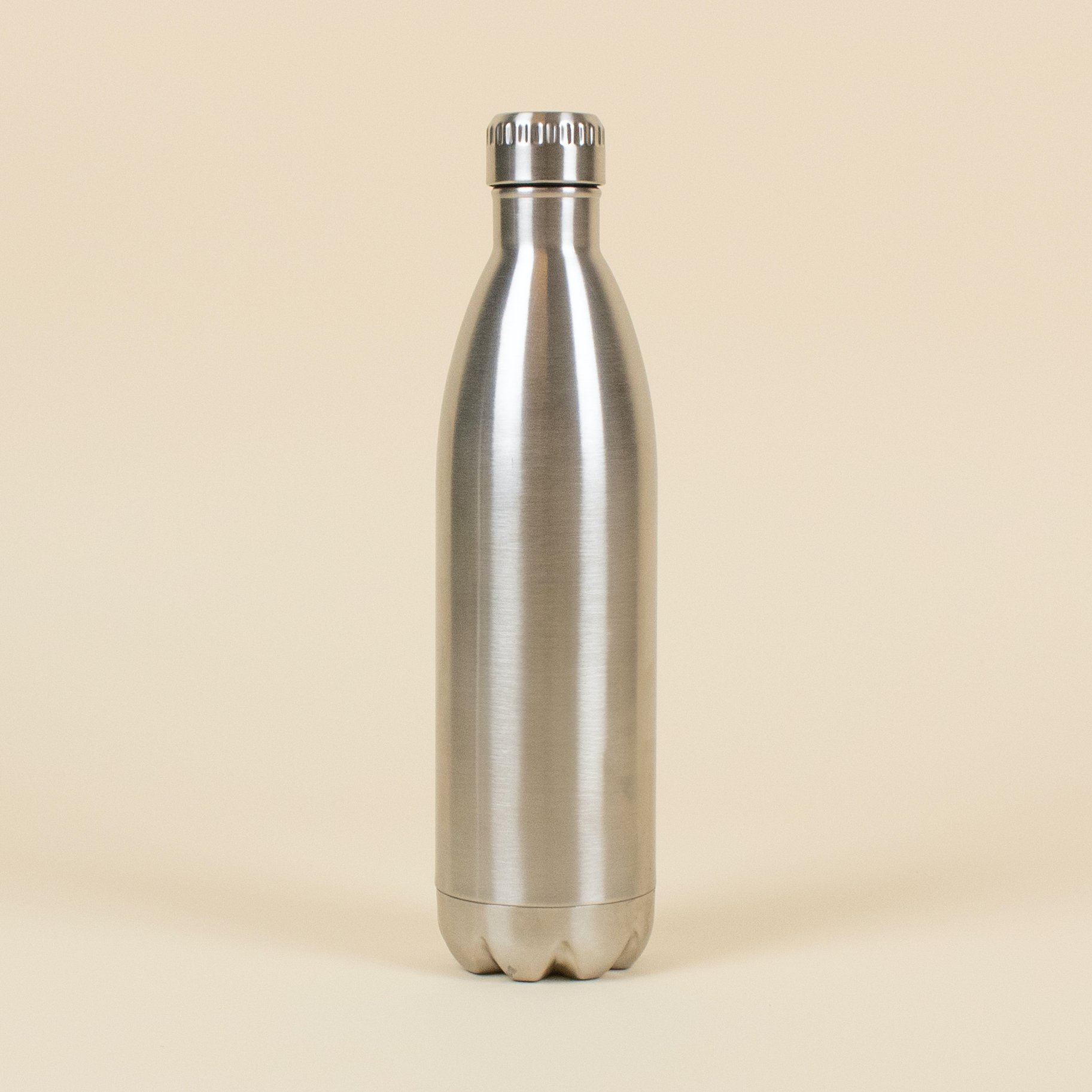 Botella térmica 850ml ROYAL Botella térmica plateada 850ml fondo beige