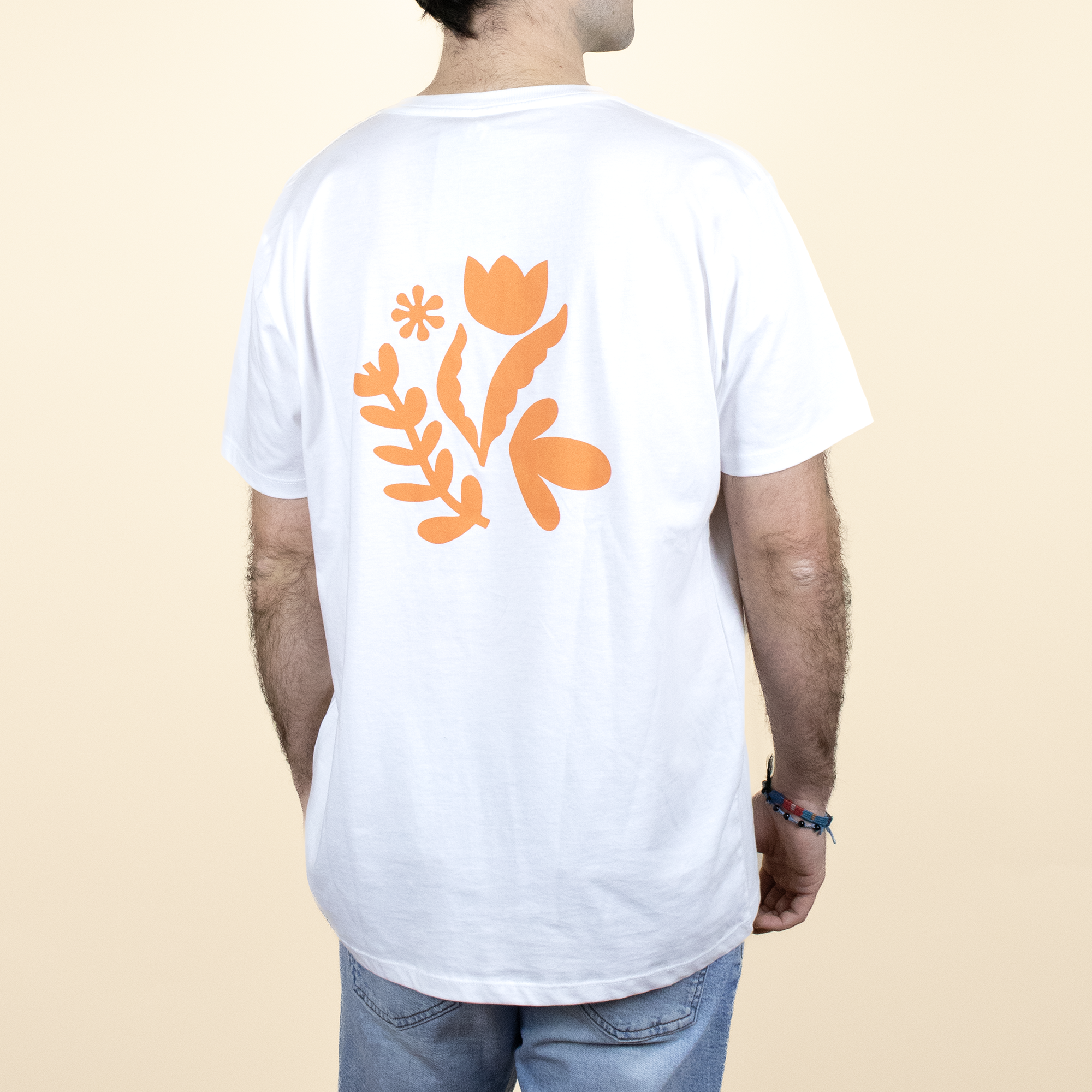 Camisetas blancas personalizadas modelo chico espalda