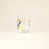 Taza de cristal con asa personalizada con logo de colores
