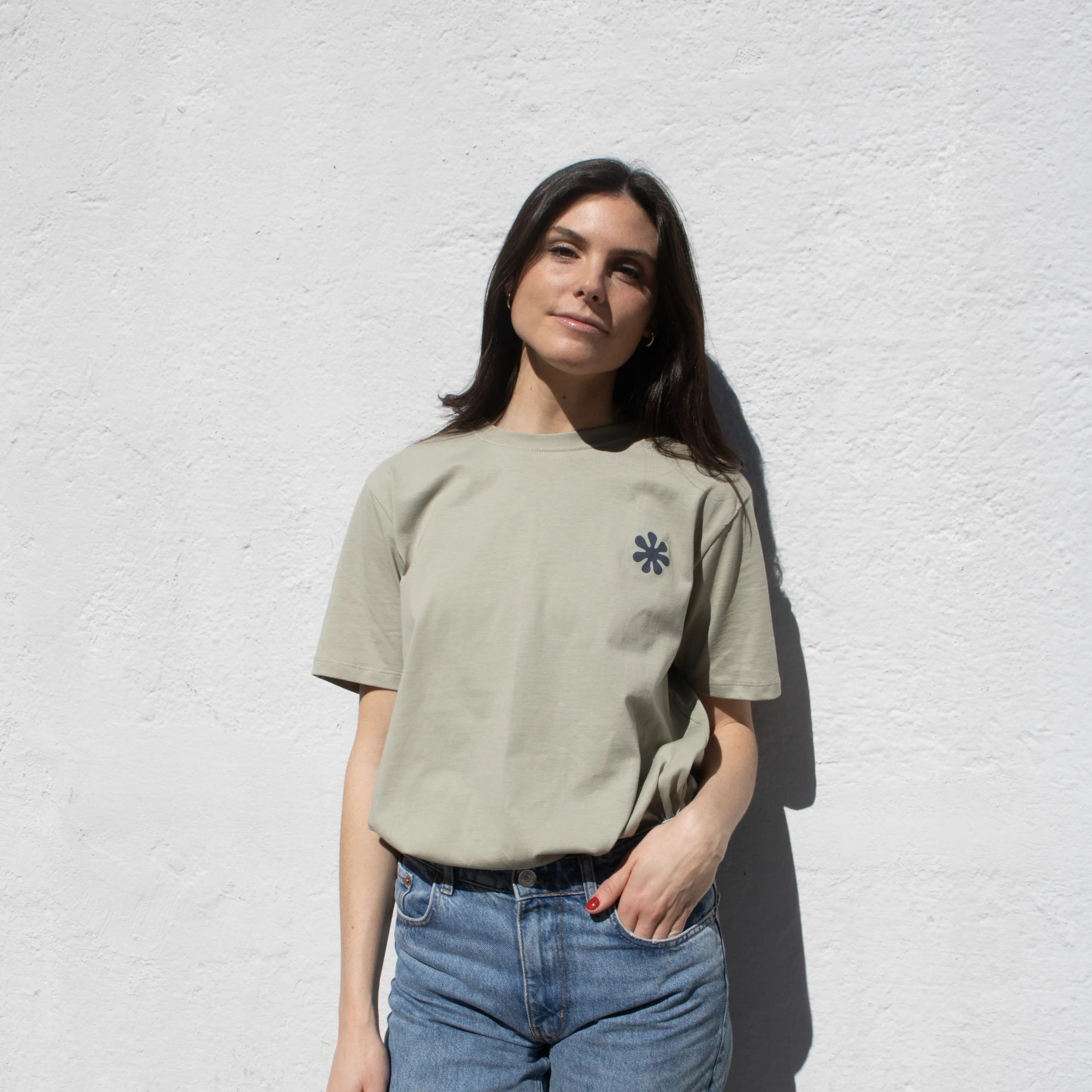 camiseta verde sol Cahier vert recyclé personnalisé avec texte blanc