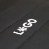 Funda portátil negra personalizada con logo blanco
