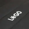 Funda portátil negra personalizada con logo blanco