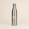 Botella acero inoxidable 1 litro personalizada frontal fondo beige