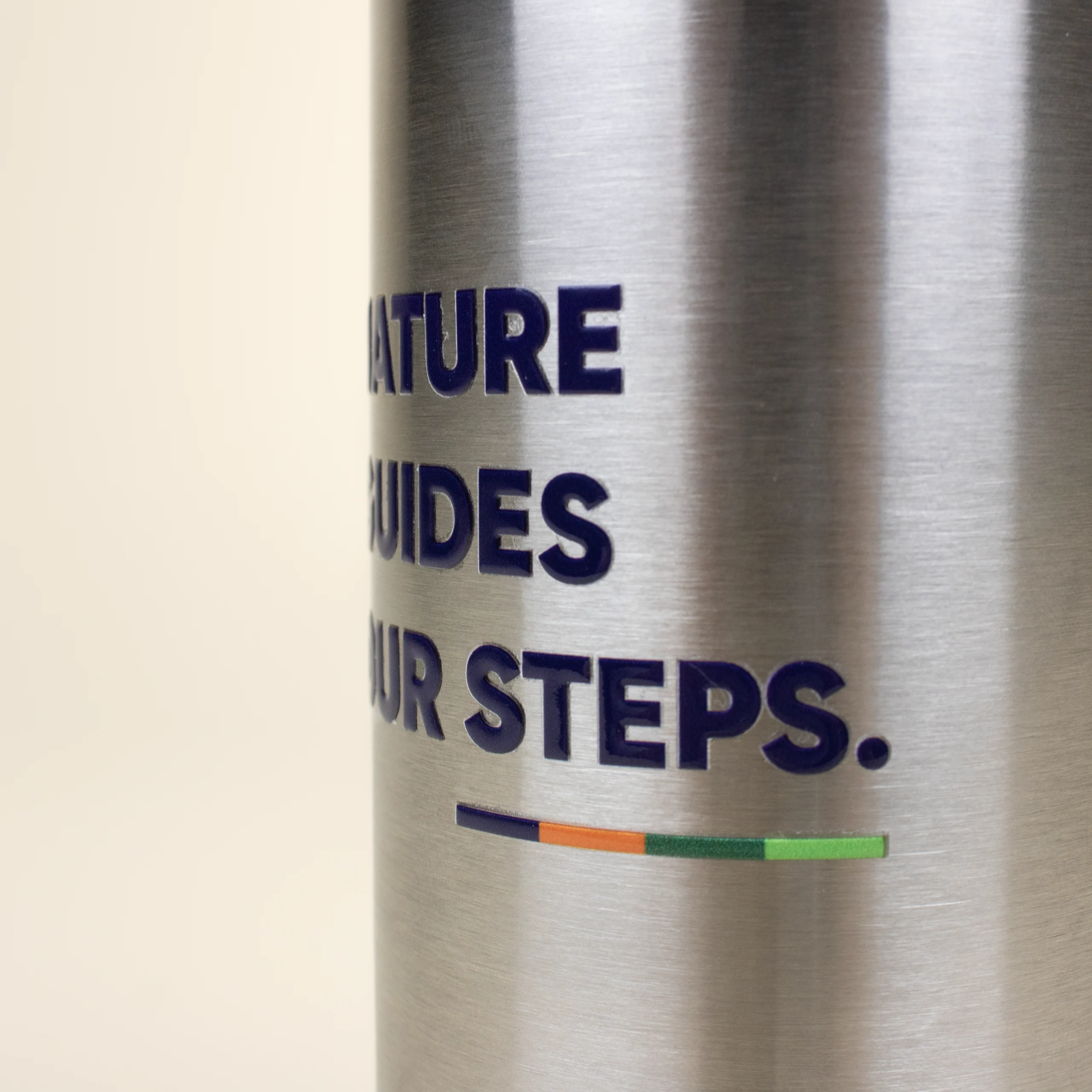 Botella térmica 500 ml PANDA Detalle Botella térmica acero 500 ml personalizada detalle texto azul