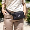 Riñonera negra rectangular personalizada