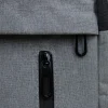 Mochila de empresa personalizada gris detalle cremallera
