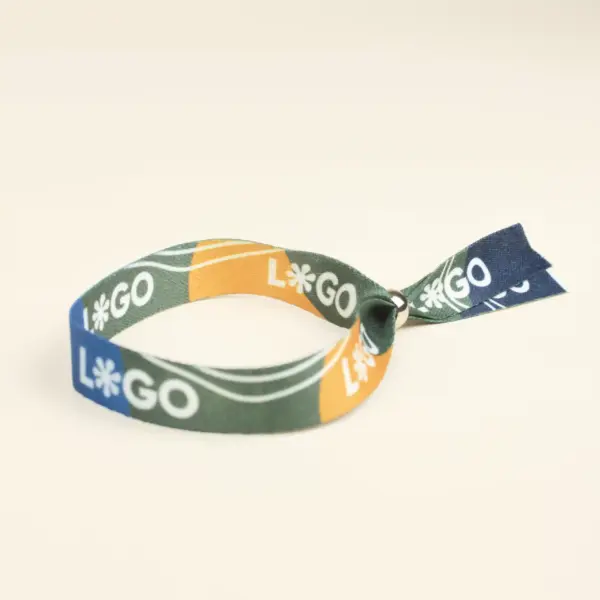 Pulsera reciclada en rPET personalizada con logo a todo color