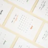 Hojas interiores de un calendario de semillas personalizado