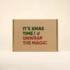 Caja de cartón cerrada personalizada con diseño de regalo de Navidad