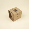 Kit plantable de fibra de coco dentro de un packaging en cartón kraft personalizado