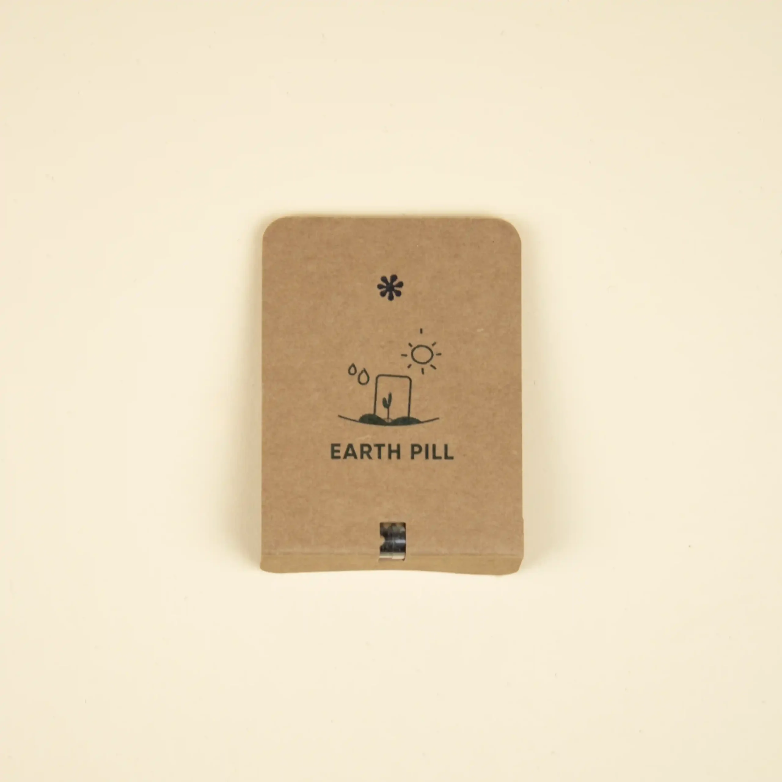 Earth Pill Cápsula de semillas EMMA KRAFT Cápsula biodegradable con semillas en su interior con packaging de cartón kraft personalizado