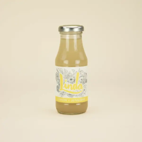 Botella de limonada de la marca Linda