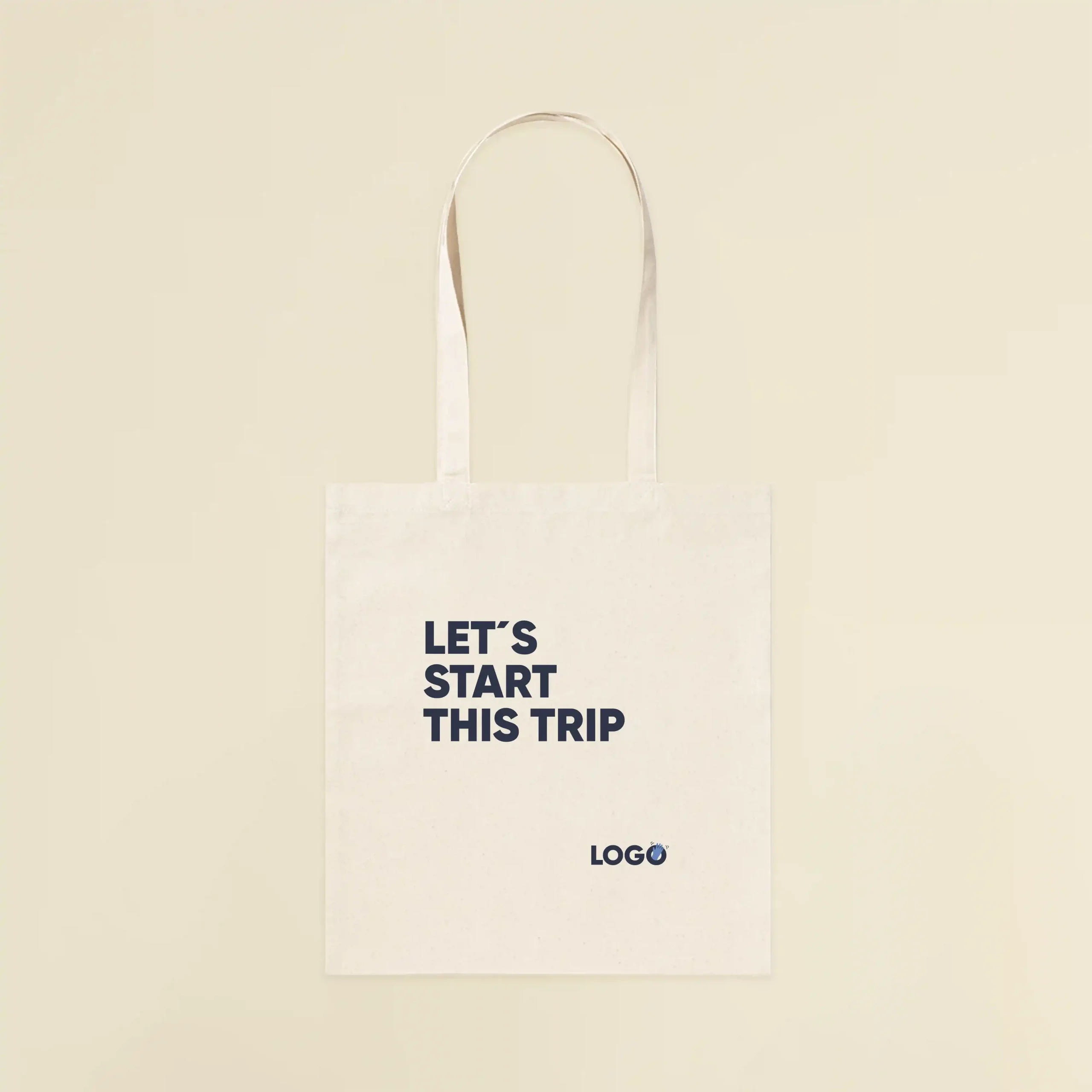 Pack 'Welcome to the team': NATA Tote bag de tela personalizada con el texto 'Let's start a trip'