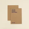 Cuaderno plantable kraft personalizado, delantera y trasera