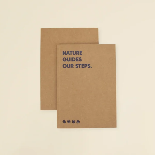 Cuaderno plantable kraft personalizado, delantera y trasera