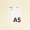 Dos tarjetas A5 impresas en papel ecológico de algodón