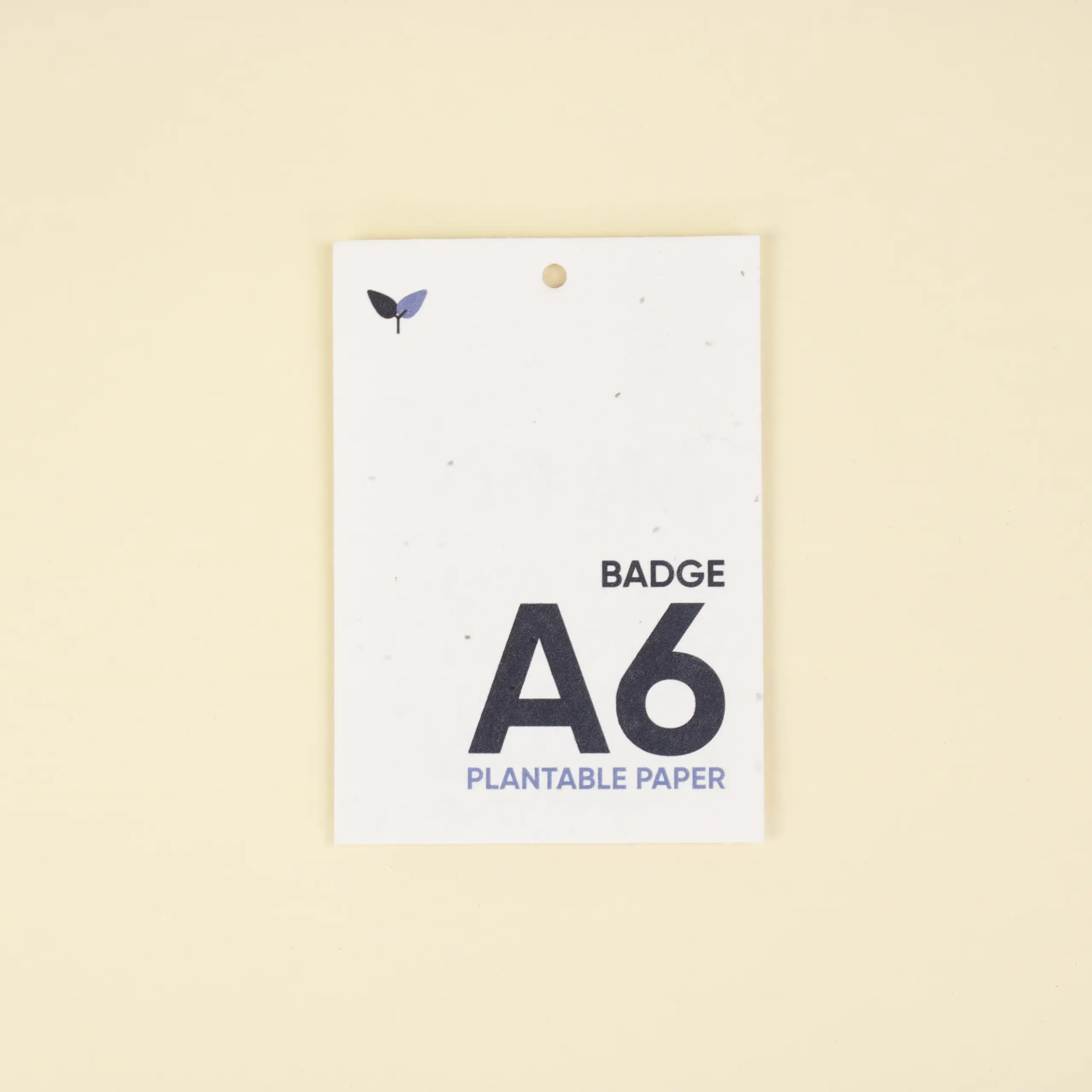 Acreditación A6 impresa en papel plantable
