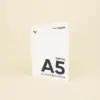 Tarjeta díptico A5 en papel plantable impresa en la cara exterior y en la cara interior
