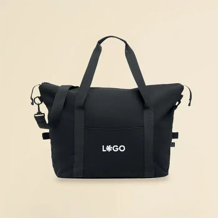 Bolsa de viaje VITA Bolsa negra de viaje de algodón y poliéster reciclado