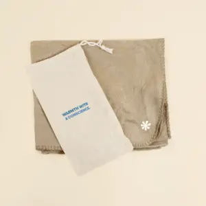 Manta ecológica personalizada con funda de algodón