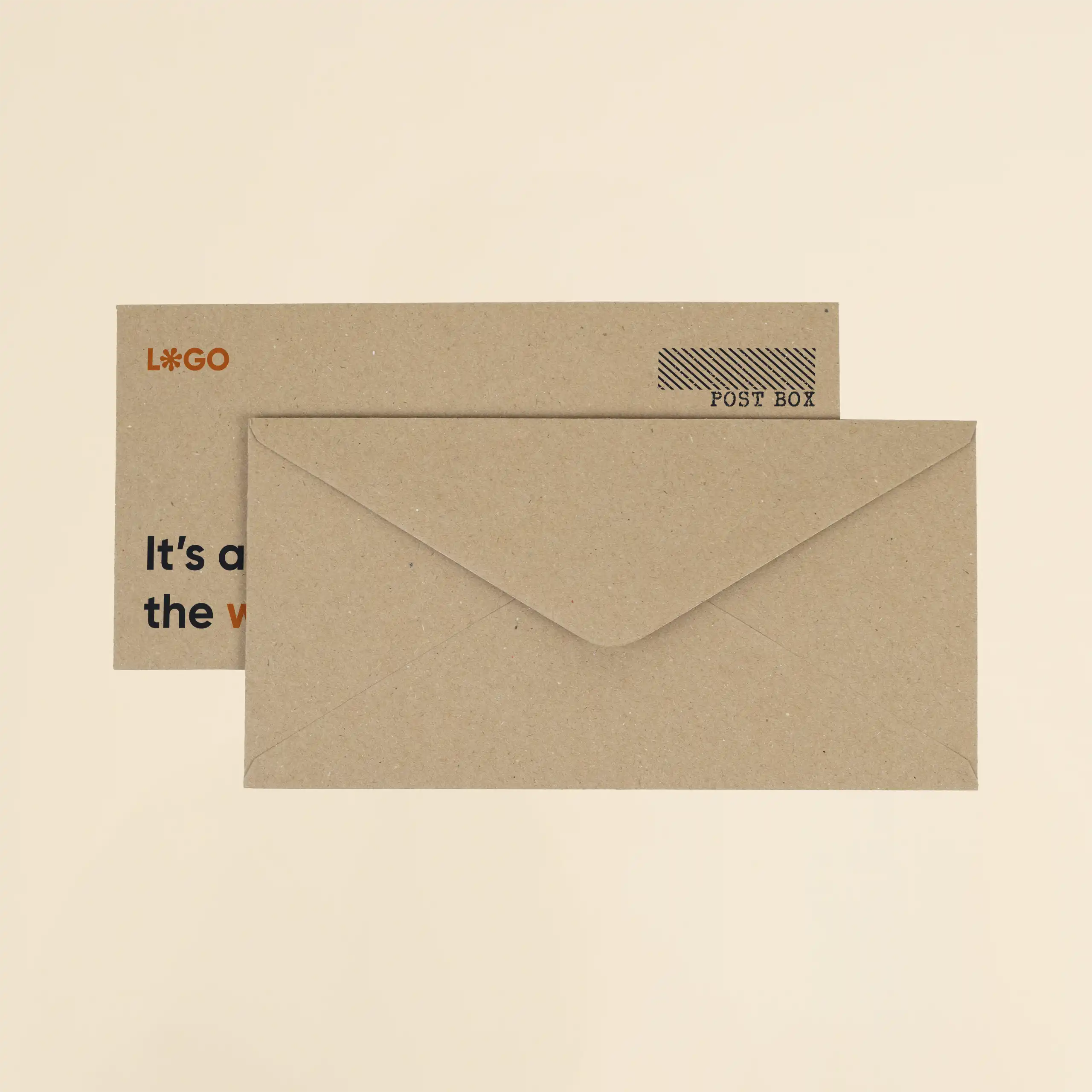 2 sobres kraft personalizados en formato DL