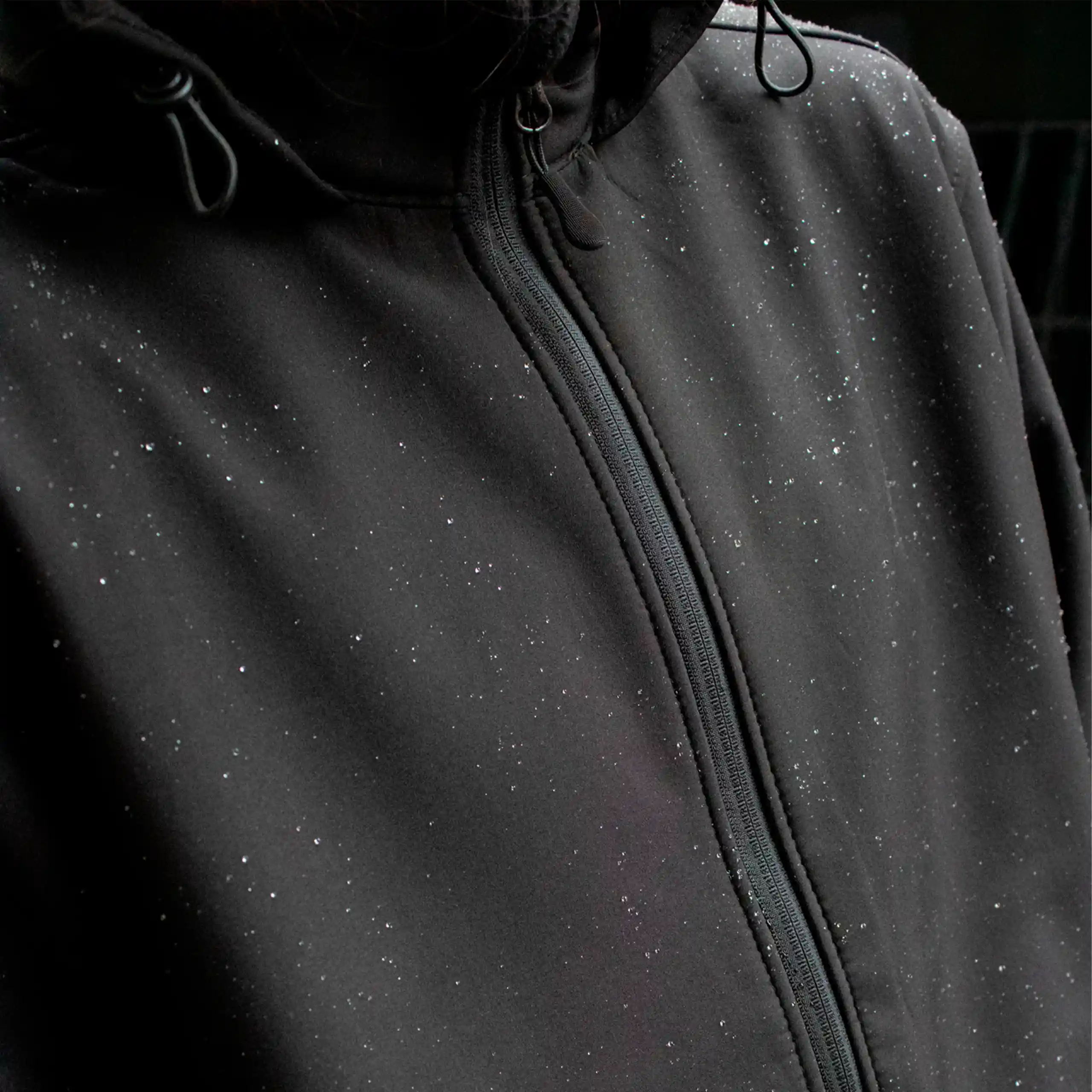Chaqueta personalizada con capucha impermeable con gotas de agua