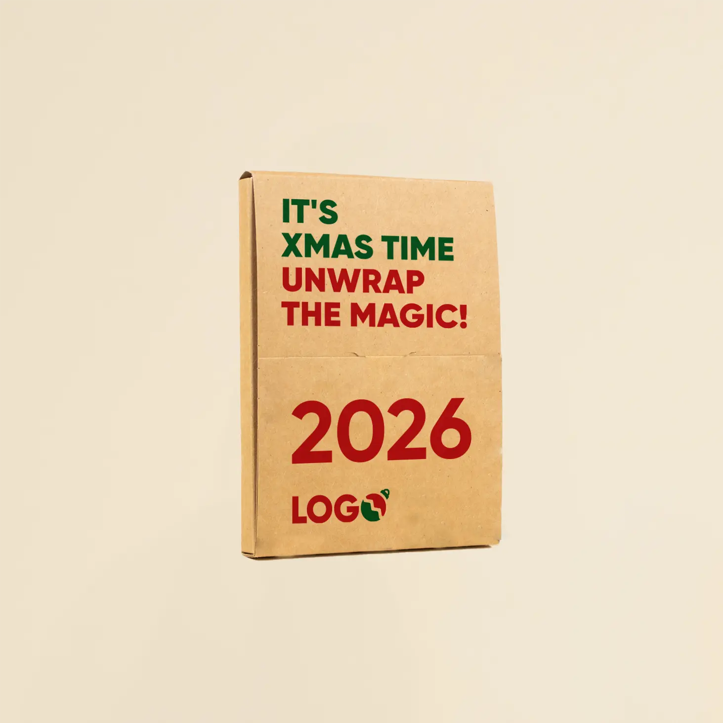 XMAS - Boxe Portada 2025 de un calendario de semillas en estuche blanco personalizado