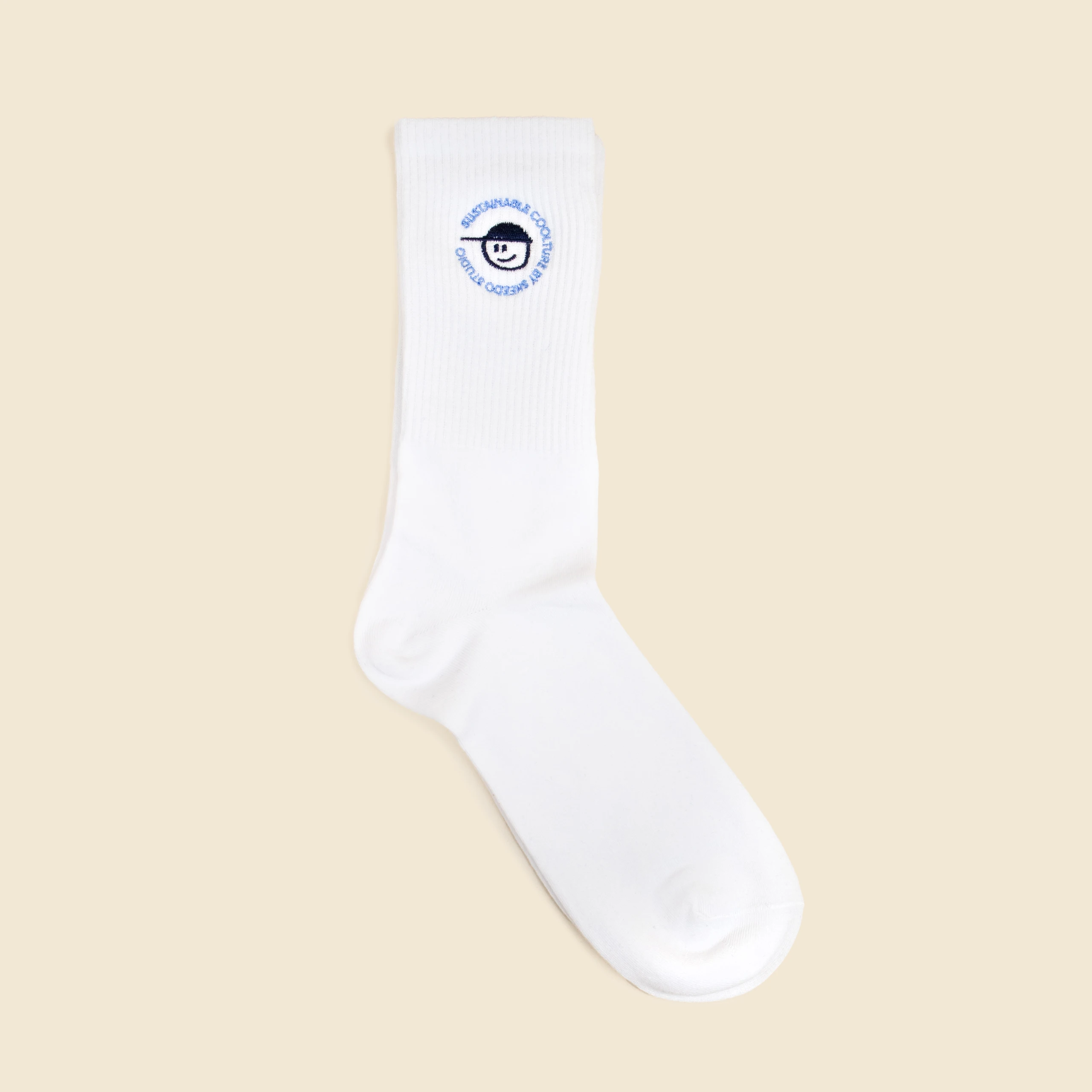 Calcetines bordados JACKSON Calcetines bordados de algodón . Personalizables a todo color blancos.