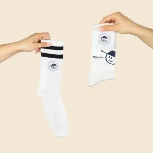 Calcetines bordados de algodón . Personalizables a todo color. Con faja personalizable a todo color.