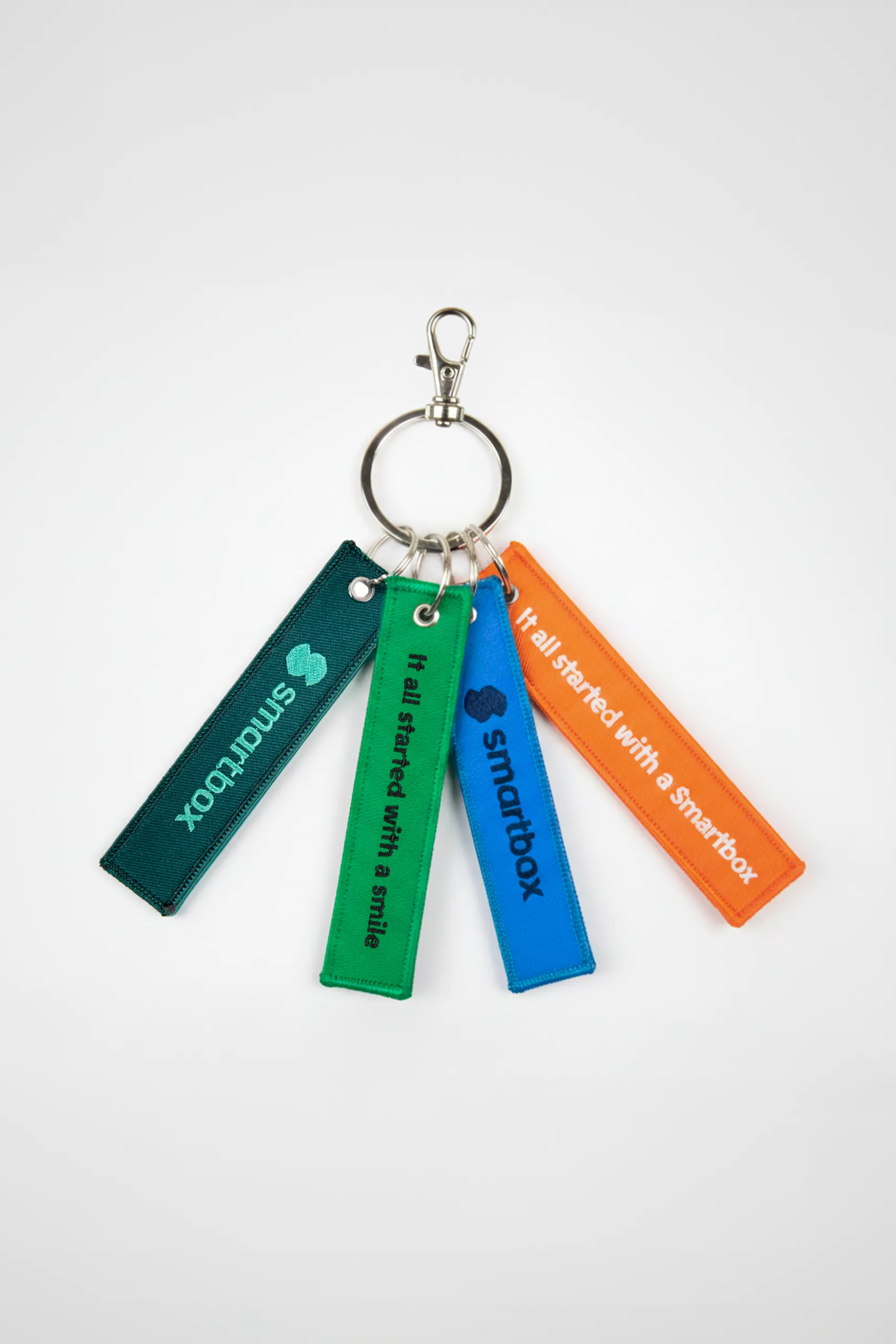 Conjunto de llaveros de tela personalizados para la marca SMARTBOX